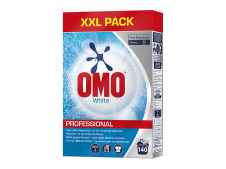 OMO Lessive en poudre Professional White, 140 lavages, 7 kg