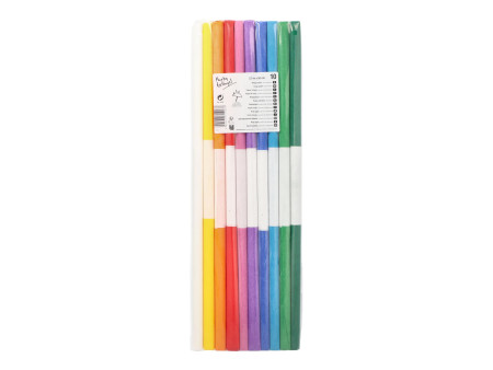 PAPSTAR Rouleau de papier crépon, 500 mm x 2,5 m, assorti