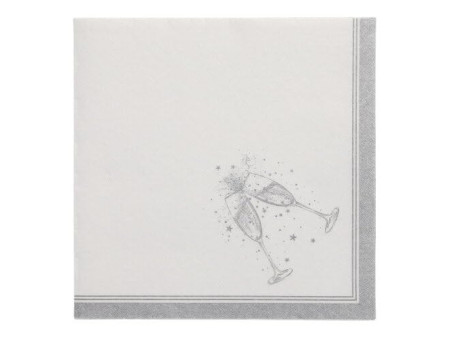 PAPSTAR Serviette 'ROYAL Collection Festivities', argent