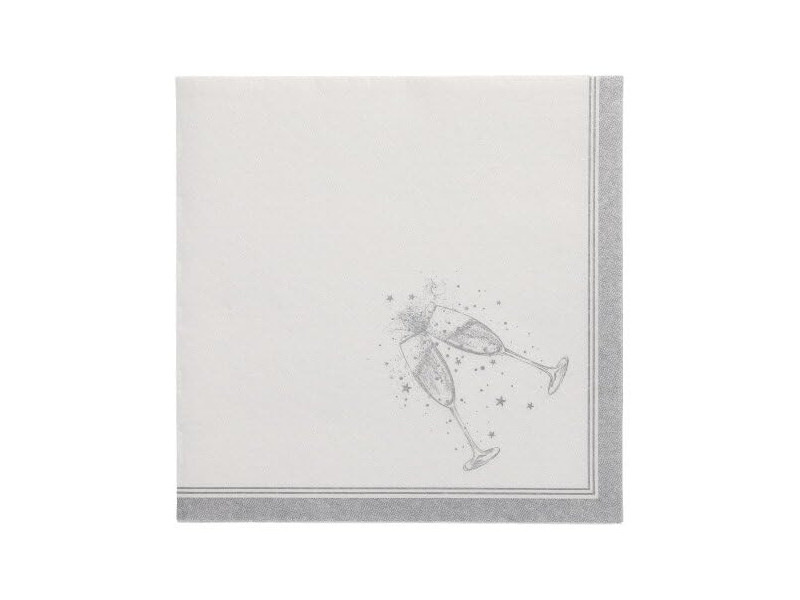 PAPSTAR Serviette 'ROYAL Collection Festivities', argent
