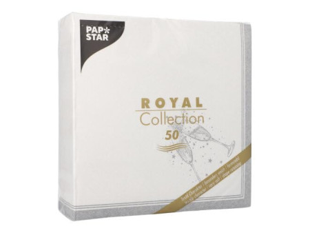 PAPSTAR Serviette 'ROYAL Collection Festivities', argent