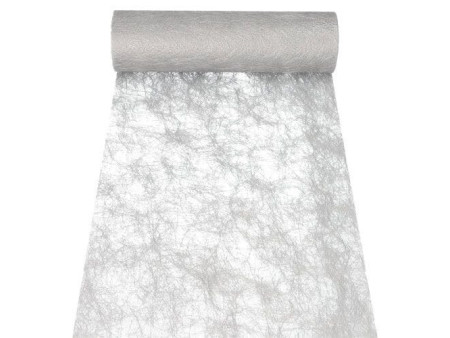 PAPSTAR Chemin de table / ruban décoratif 'Sizoflor', argent