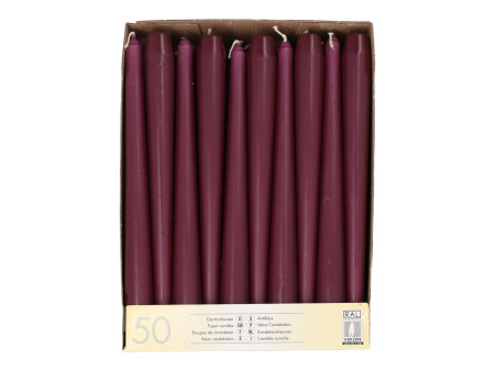 STARPAK Bougie de chandelier, 22 mm, pack de 50, violet