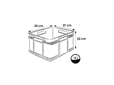 keeeper Caisse de rangement Euro-Box M 'bruno', 16 litres