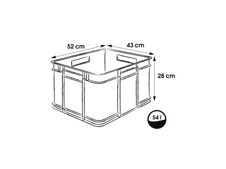 keeeper Caisse de rangement Euro-Box XXL 'bruno', 54 litres