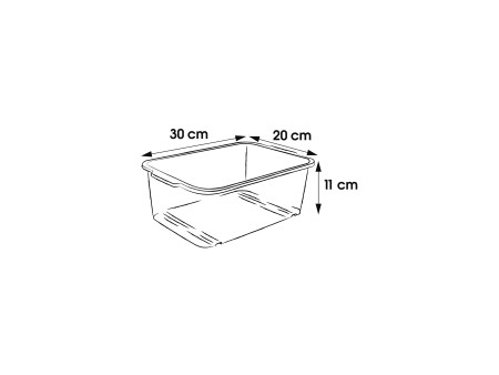 keeeper Bac de rangement 'wilma', naturel transparent