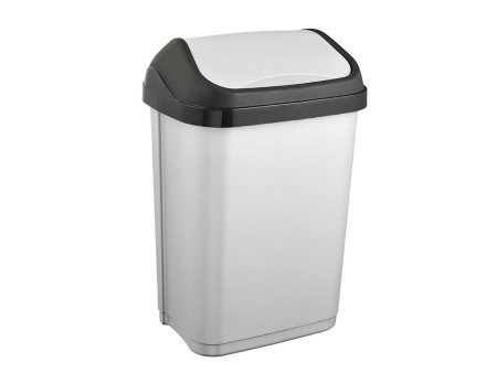 keeeper Poubelle 'swantje', 10 litres, argent / graphite