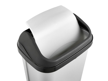 keeeper Poubelle 'swantje', 10 litres, argent / graphite