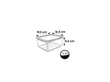 keeeper Boîte de rangement 'bea', 1,7 L, PP, transparent