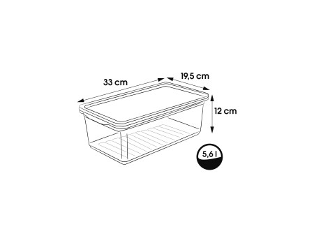 keeeper Boîte de rangement 'bea', 5,6 L, PP, transparent