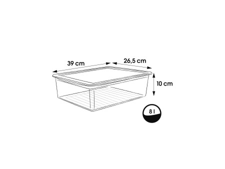 keeeper Boîte de rangement 'bea', 8 L, PP, transparent