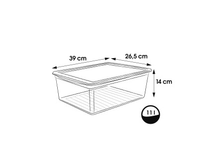 keeeper Boîte de rangement 'bea', 11 L, PP, transparent