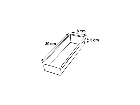 keeeper Compartiment pour tiroir, (L)80 x (P)300 x (H)50 mm