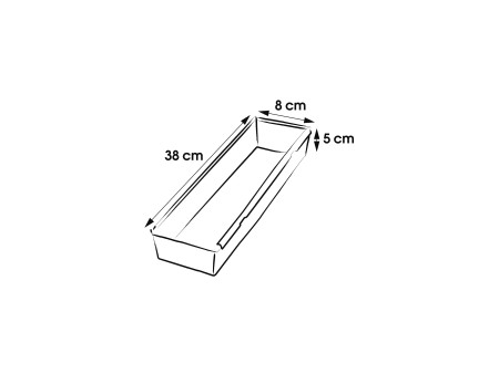 keeeper Compartiment pour tiroir, (L)80 x (P)380 x (H)50 mm