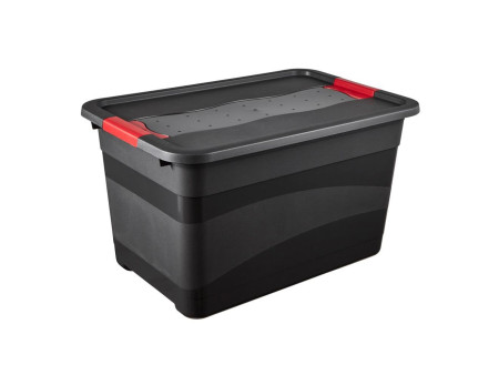keeeper Boîte de rangement 'eckhart', 52 L, graphite/rouge