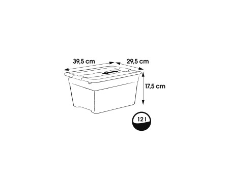 keeeper Boîte de rangement 'eckhart', 12 L, graphite/rouge