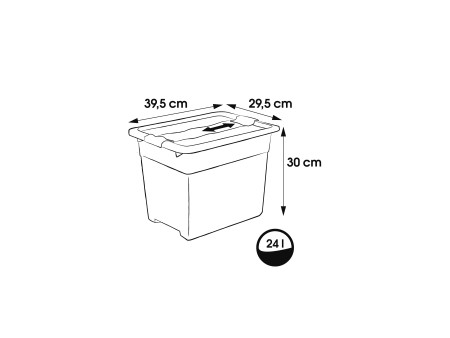 keeeper Boîte de rangement 'eckhart', 24 L, graphite/rouge
