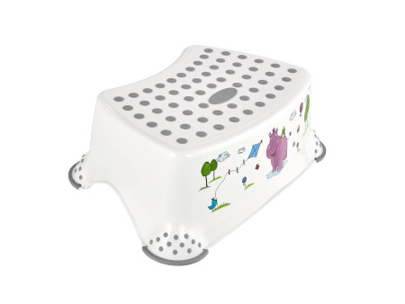 keeeper Marchepied 'tomek hippo', avec impression, blanc