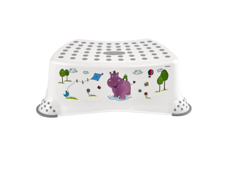 keeeper Marchepied 'tomek hippo', avec impression, blanc