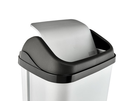 keeeper Poubelle 'swantje', 50 litres, argent / anthracite