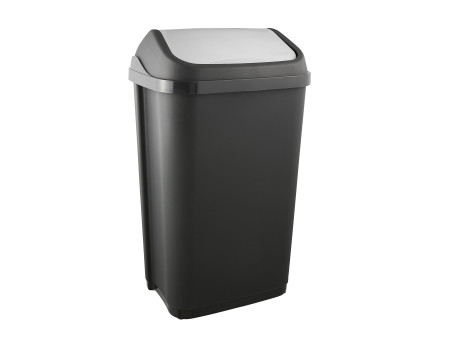 keeeper Poubelle 'swantje', 50 litres, anthracite / argent
