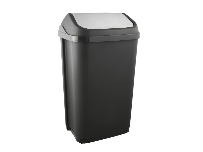 keeeper Poubelle 'swantje', 50 litres, anthracite / argent