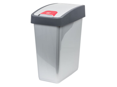 keeeper Poubelle 'magne', 45 litres, argent / anthracite