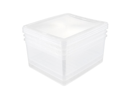 keeeper Set de rangement 'bea', 3x 18 litres, PP, couvercle
