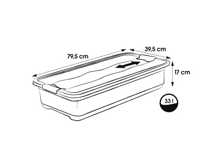 keeeper Boîte de rangement 'eckhart', 33 L, graphite/rouge