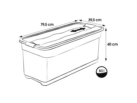 keeeper Boîte de rangement 'eckhart', 83 L, graphite/rouge