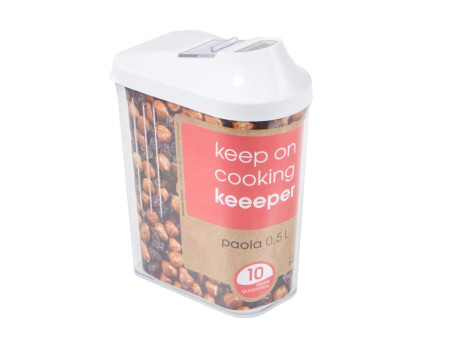 keeeper Boîte verseuse 'paola', 0,5 L, blanc / transparent