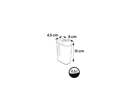 keeeper Boîte verseuse 'paola', 0,5 L, blanc / transparent