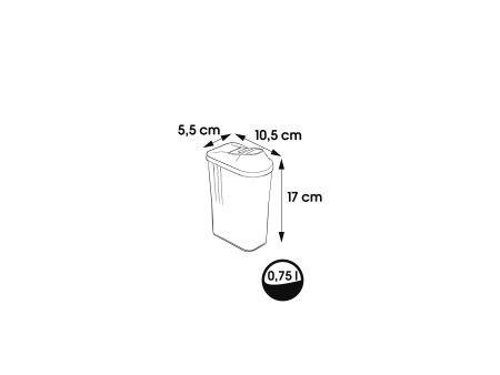 keeeper Boîte verseuse 'paola', 0,75 L, blanc / transparent