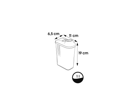 keeeper Boîte verseuse 'paola', 1,0 L, blanc / transparent