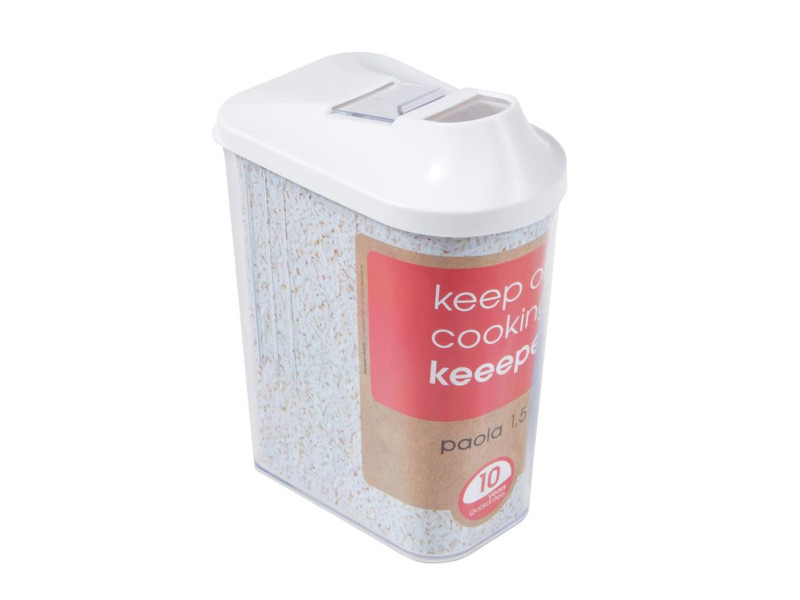 keeeper Boîte verseuse 'paola', 1,5 L, blanc / transparent