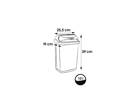 keeeper Poubelle 'rasmus', 10 litres, argent