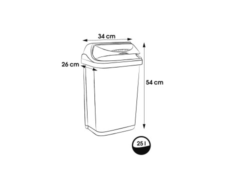 keeeper Poubelle 'rasmus', 25 litres, argent