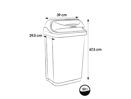 keeeper Poubelle 'rasmus', 50 litres, argent