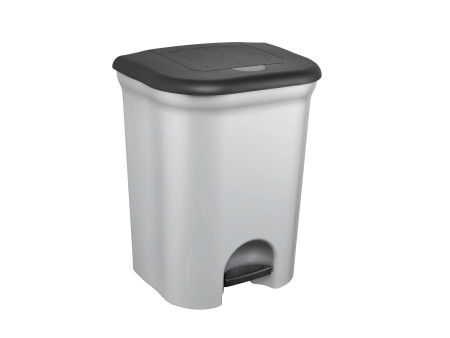 keeeper Poubelle à pédale 'torge', 2x 11 litre, argent