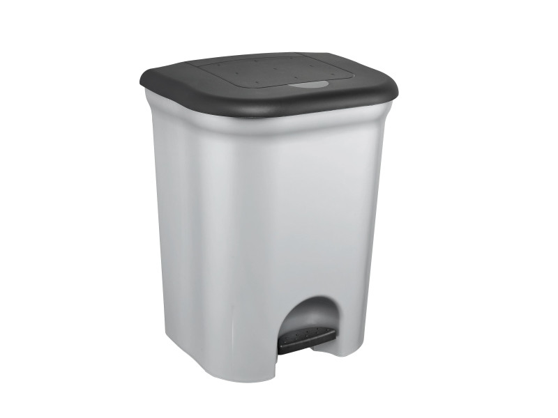 keeeper Poubelle à pédale 'torge', 2x 11 litre, argent