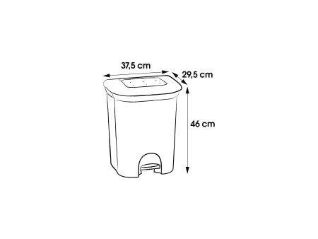 keeeper Poubelle à pédale 'torge', 2x 11 litre, argent