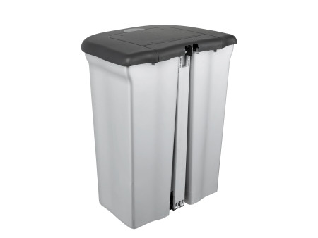 keeeper Poubelle à pédale 'torge', 2x 11 litre, argent