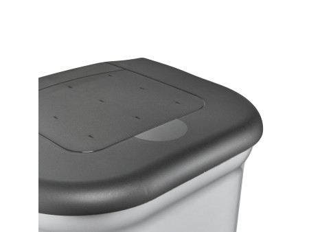 keeeper Poubelle à pédale 'torge', 2x 11 litre, argent