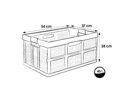 keeeper Caisse de rangement pliante 'ben', 45 L, graphite