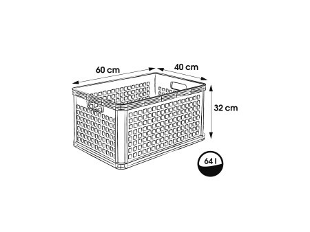 keeeper Caisse de rangement 'robert', 45 litres, graphite