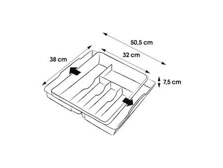 keeeper Garniture de tiroir 'franca', extensible, blanc