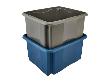 keeeper Boîte de rangement 'emil eco', 24 litres, bleu