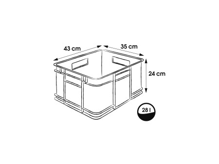 keeeper Caisse de rangement Euro-Box XL 'bruno eco', bleu
