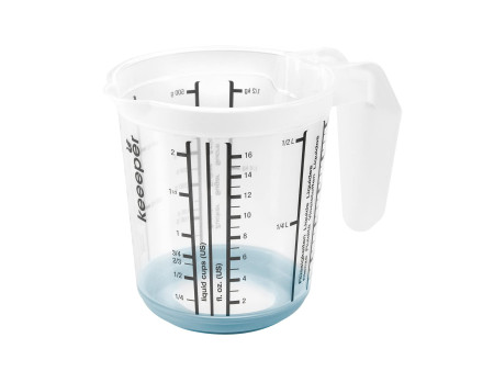 keeeper Broc gradué 'massimo', 0,5 litre blanc/nordic-blue