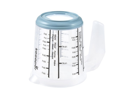 keeeper Broc gradué 'massimo', 0,5 litre blanc/nordic-blue